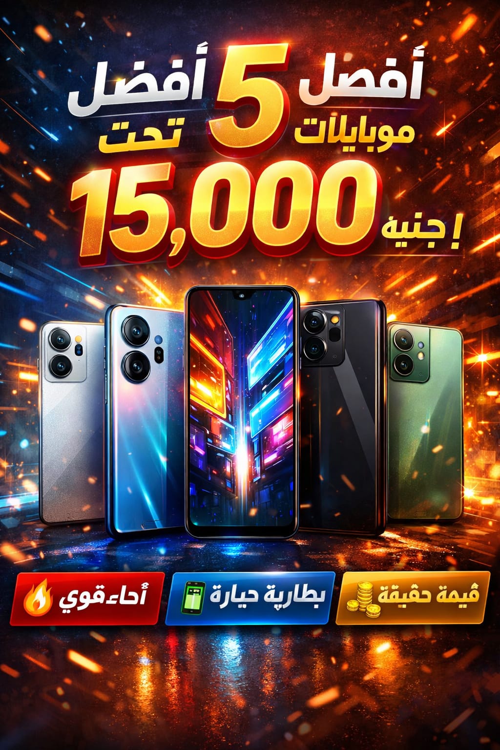 افضل 5 هواتف تحت 15000 جنيه في مصر (يناير 2026)